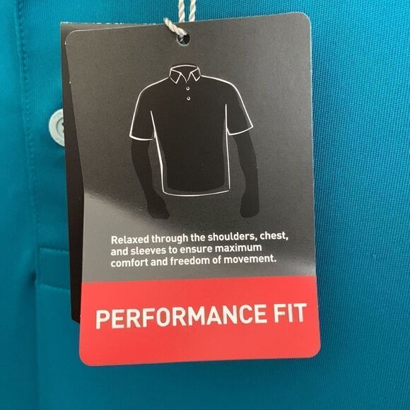 Puma Size Small Drycell short sleeve polo. Color: ocean depths - Picture 9 of 10